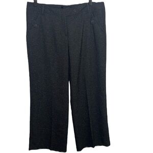 Sandro Dark Brown Heathered Wide Leg Dress Pants Womens Size 16P